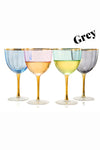 Art Deco Colored Crystal Wine Glass