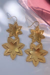 Flower Power Earrings - Brass