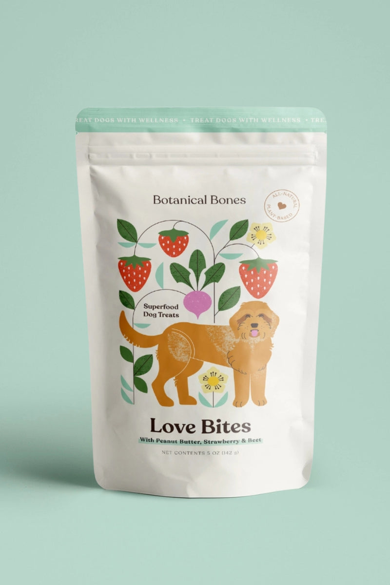 Botanical Bones Dog Treats Love Bites