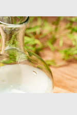 Handblown Glass Carafe - White Base