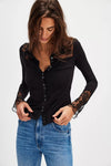 Free People Rosebud Cuff - Black