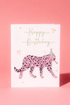Illustrating Amy Greeting Cards - Pink Leopard