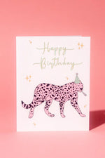 Illustrating Amy Greeting Cards - Pink Leopard