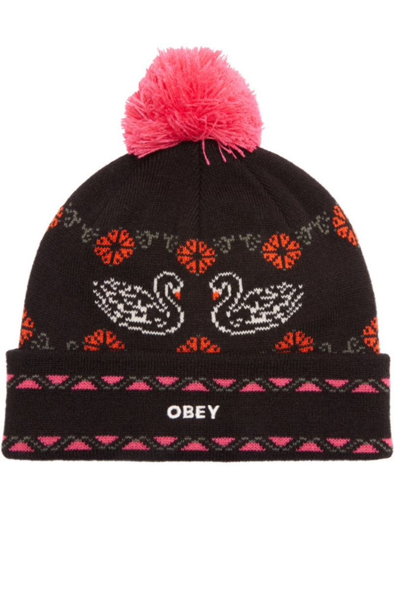 Obey Intarsia Swan Beanie