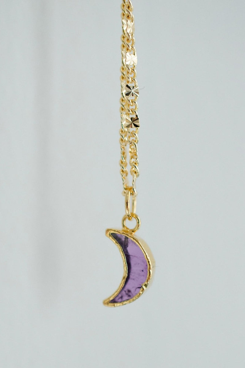 Moon Gemstone Pendant Necklace