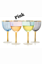 Art Deco Colored Crystal Wine Glass