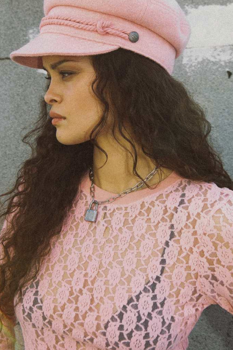 Brixton Kayla Cap - Soft Pink Boucle