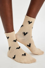 Free People Cupids Bow Socks - Brown