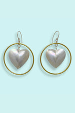 Pearl Heart Earrings