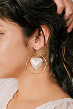 Pearl Heart Earrings