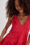 Free People In The Groove Mini Slip - Poppy Red