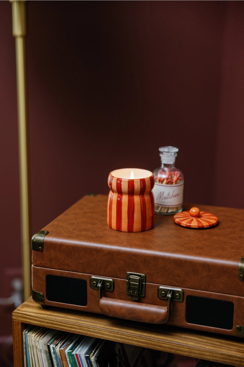 Paddywax Cabana Red & Coral Candle - Spiced Apple