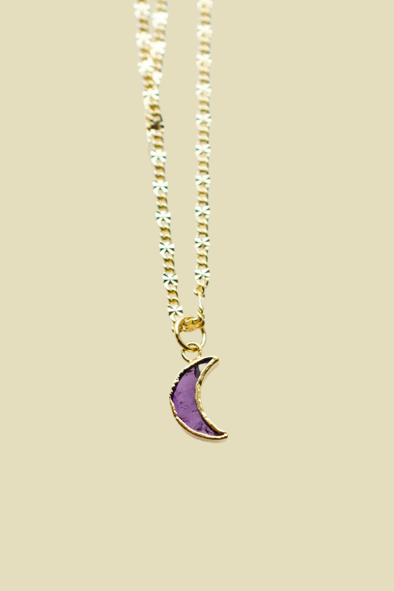 Moon Gemstone Pendant Necklace