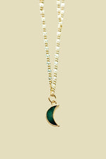 Moon Gemstone Pendant Necklace