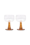 The Romy Set of Wine Glasses - Set of 2 Amber