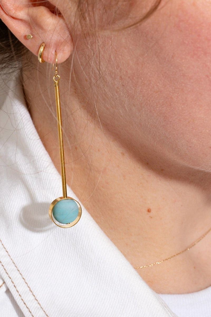 Larissa Loden Aberrant Earrings - Amazonite