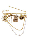 Floral Ribbon Pin Brooch