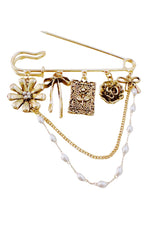 Floral Ribbon Pin Brooch