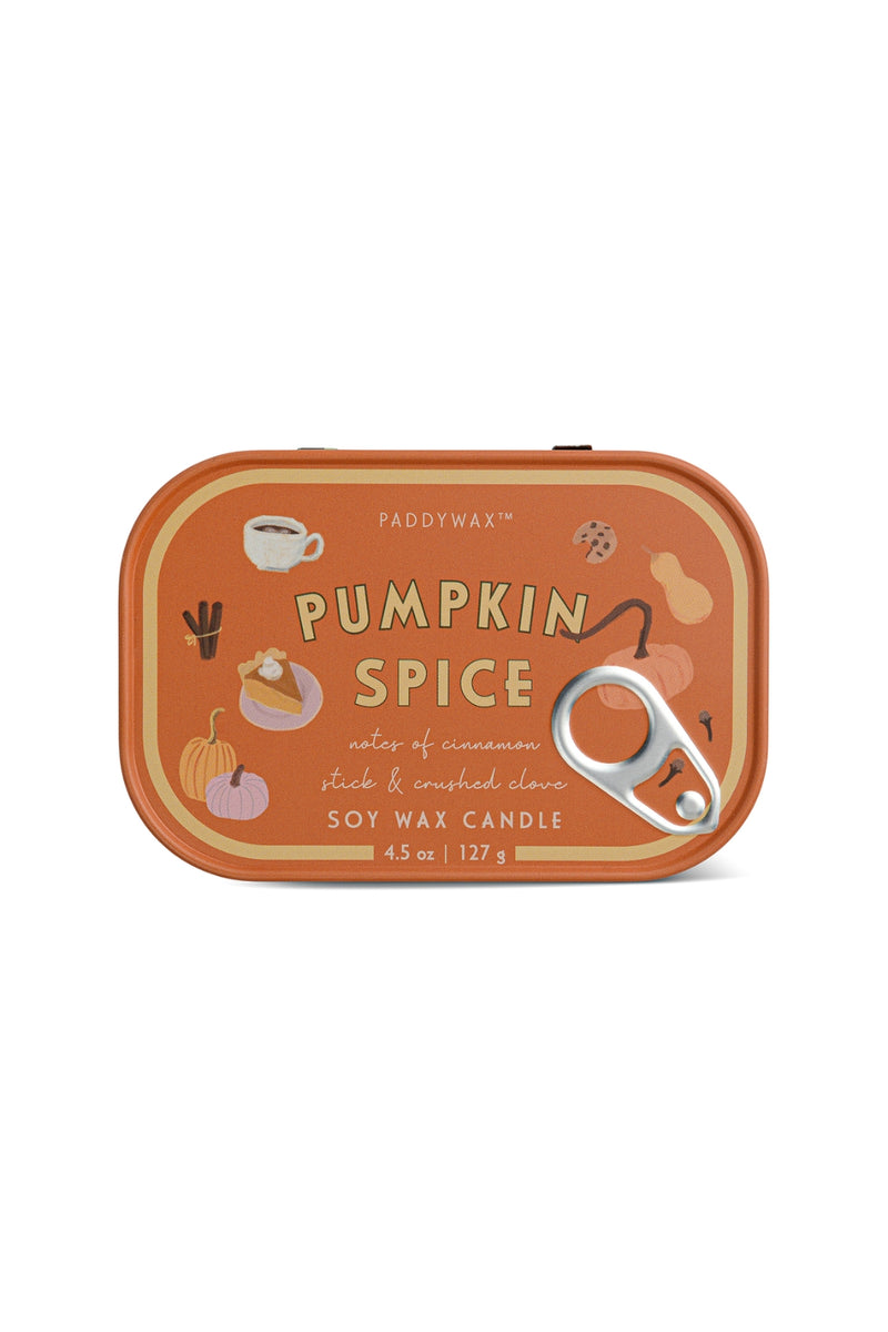 Paddywax 4.5 oz Bistro Printed Tin - Pumpkin Spice