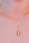 Gold Chain Cameo Necklace