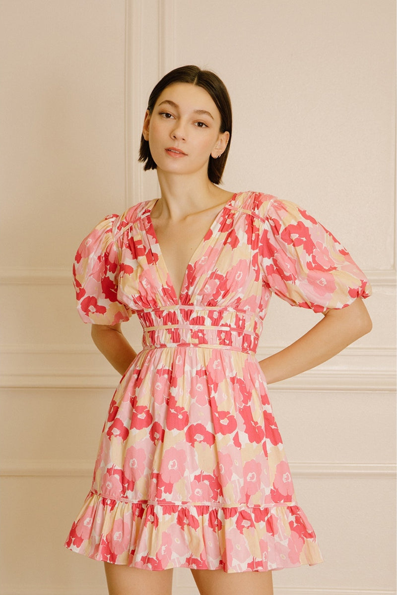 Kaitlin Dress - Pink Multi Floral