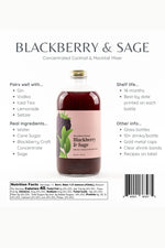 Wood Stove Kitchen Cocktail Mixer - Blackberry & Sage
