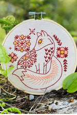 Hook, Line, and Tinker Embroidery Kit - Folk Fox Color