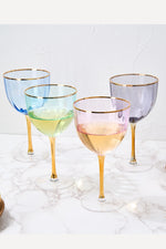 Art Deco Colored Crystal Wine Glass