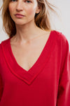 Free People Staycation Pullover - Deep Cherry