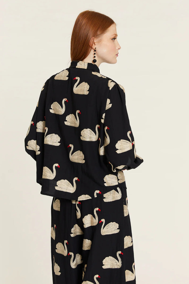 Pepaloves Camisa Con Lazada - Swans
