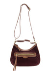 Hallie Corduroy Hobo Bag - Wine