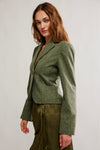 Free People Whip Smart Blazer - Forest Green