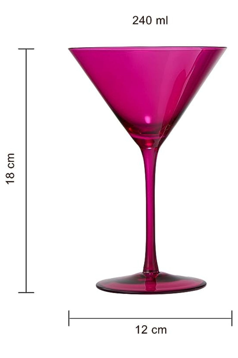 Hot Pink Martini Glass