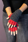 Wool + Angora Knitted Fingerless. Extending Cuff