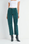 Just Black Denim Straight Leg Corduroy - Emerald