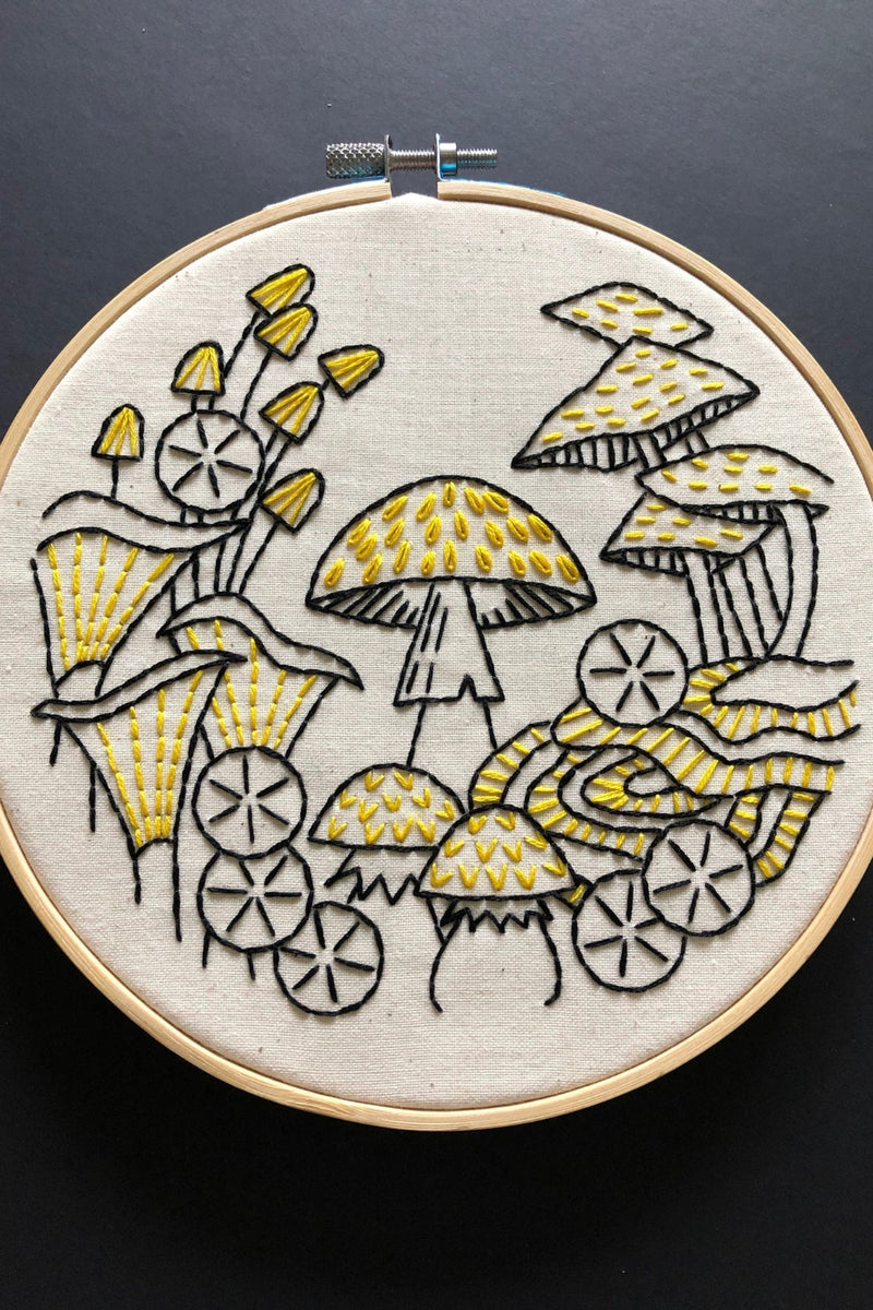 Embroidery Kit Mushrooms