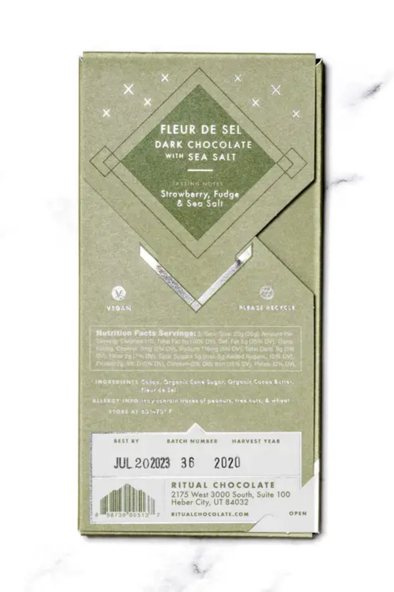 Ritual Chocolate Fleur De Sel, 70% Cacao