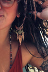 Mixed Metal Dance Earrings - Copper/Brass