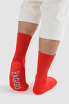 Baggu Ribbed Sock - Candy Apple