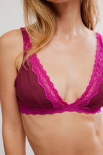 Free People Oh My Darling Plunge Bra - Raspberry