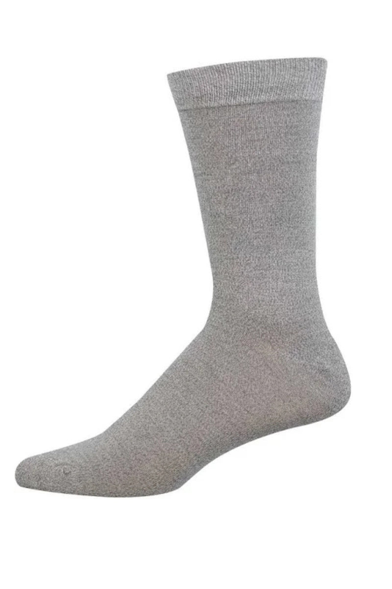 Socksmith Design Men's Bamboo Solid Socks - Light Gray Heather