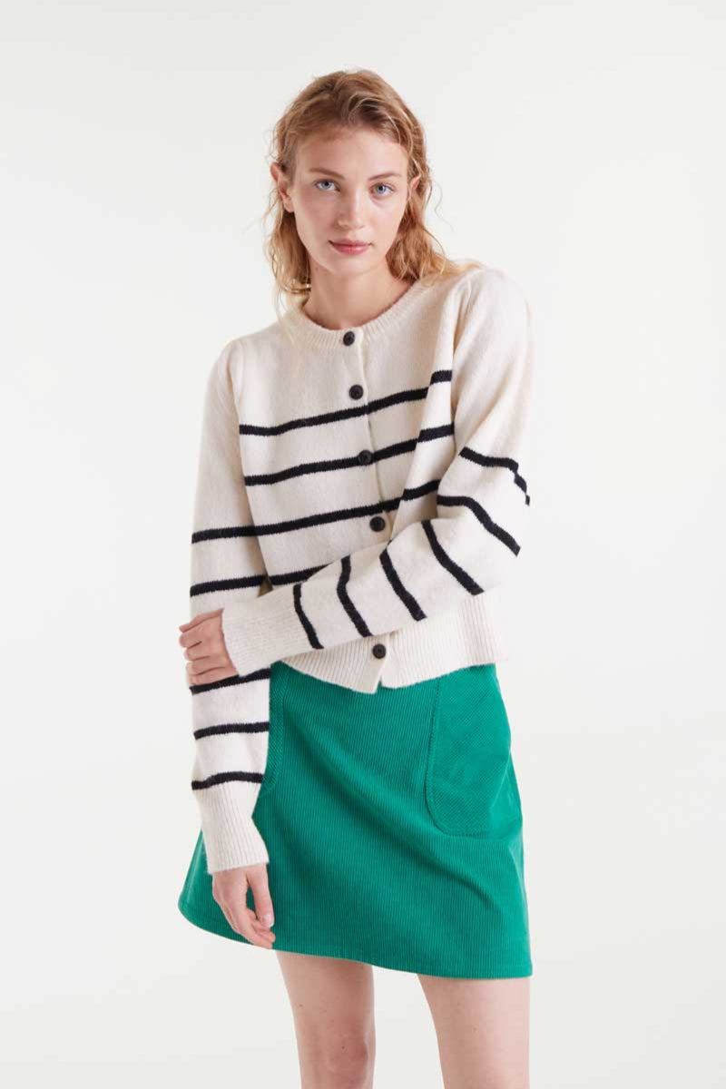 Compañia Fantastica Elena Cardigan - Black + White