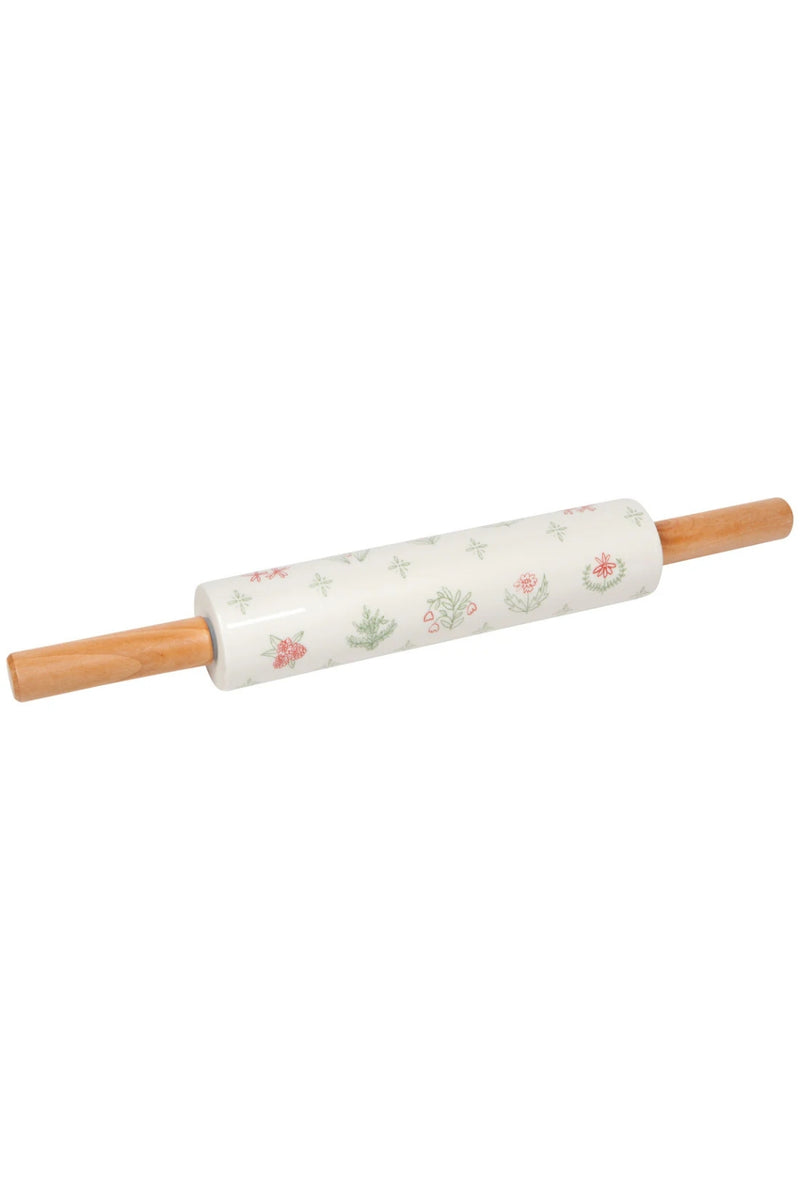 Camellia Stoneware Rolling Pin