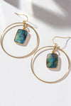 Luna Norte Stoney Hoop Earrings - Labradorite