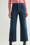 Just Black Denim Patch Pocket Wide Leg - Dark Denim