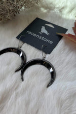Ravenstone - The Big Midnight Moon Earrings