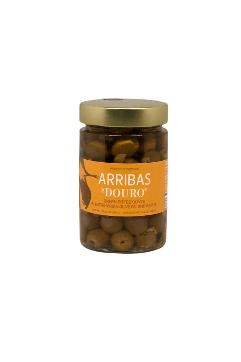 Portugalia Imports Arribas Do Douro Green Pitted Olives in EVOO & Garlic