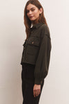 Z Supply Abbott Cropped Jacket - Raven Green