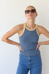 Tanner Ringer Tank - Muted Blue