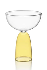 Mamo Coupe Glass - Clear + Yellow
